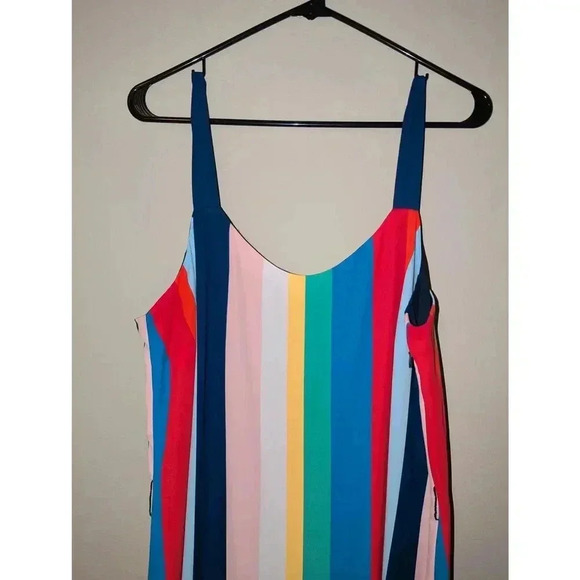 Tommy Hilfiger Sleeveless Dress Womens Size L Multicolor Stripes - Picture 2 of 8